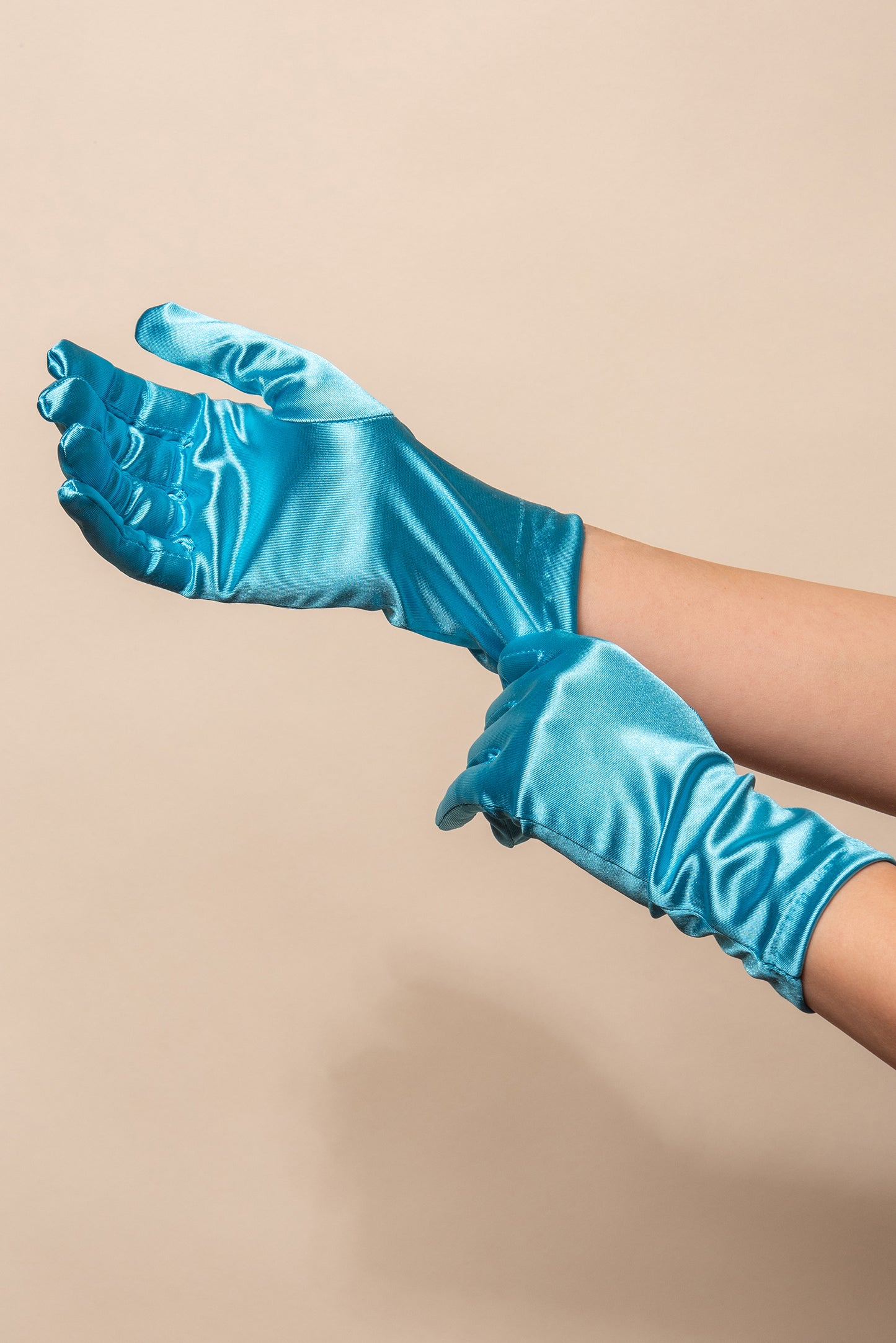 Sadie Wrist Length Satin Gloves