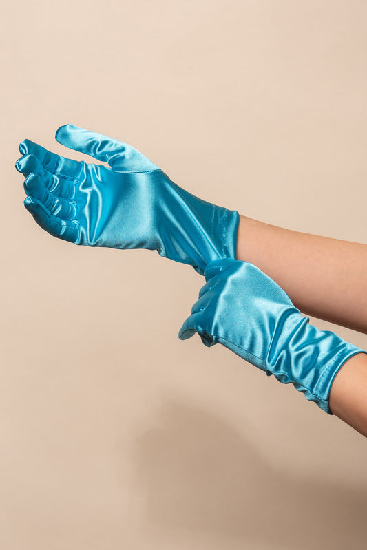Sadie Wrist Length Satin Gloves