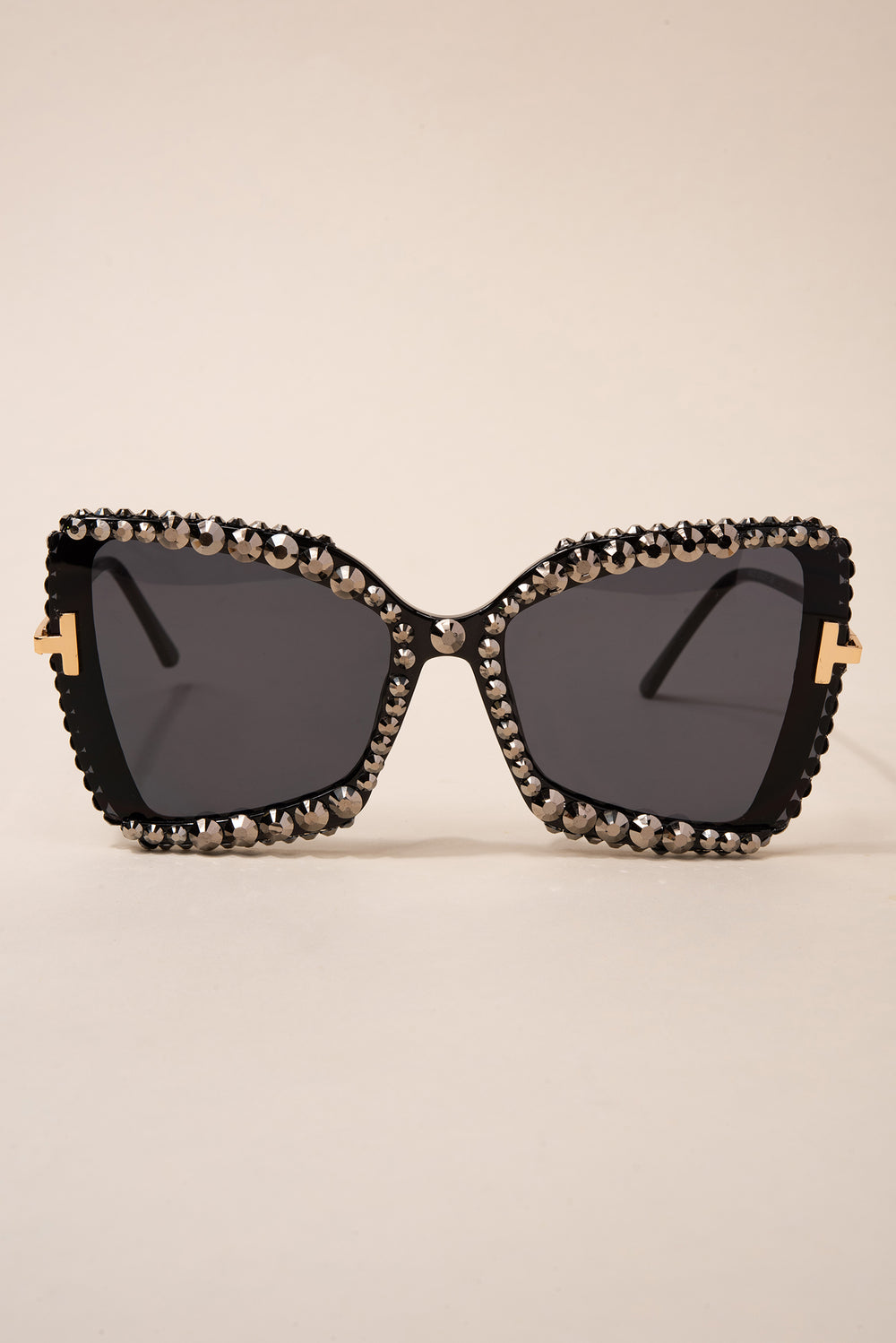 Stephanie Rounded Cat Eye Rhinestone Sunglasses
