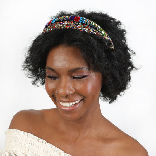 Chelsea Padded Mixed Rhinestone Headband