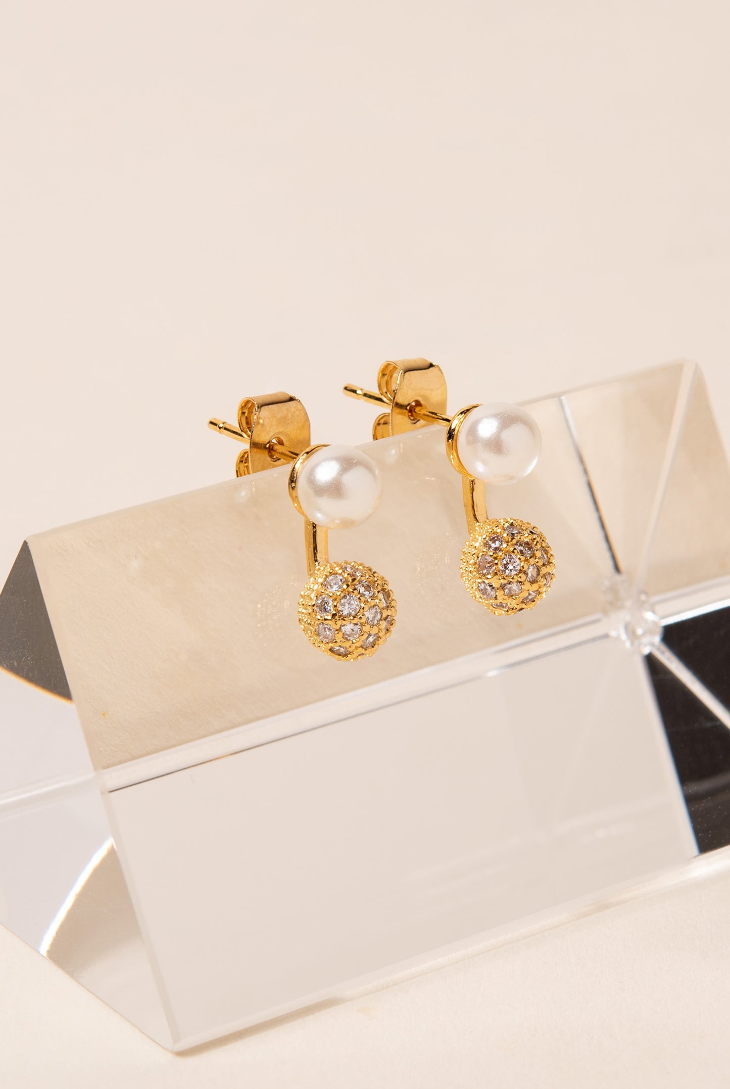 Diana CZ and Pearl Studs