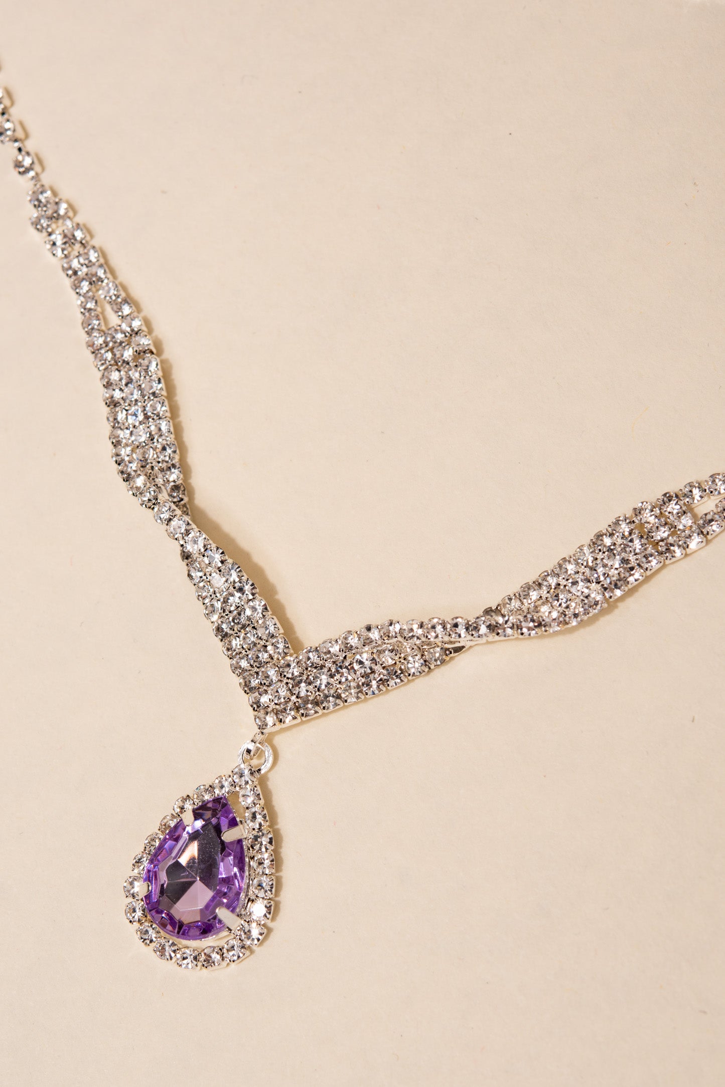 Emily Twisted Teardrop Pendant Necklace & Earrings Set