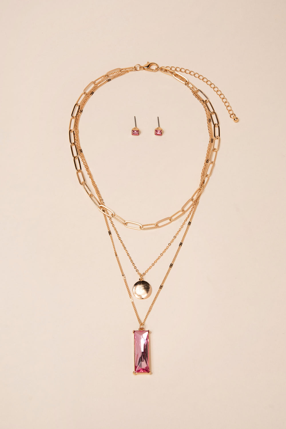 Layered Chain, Disk, and Stone Set