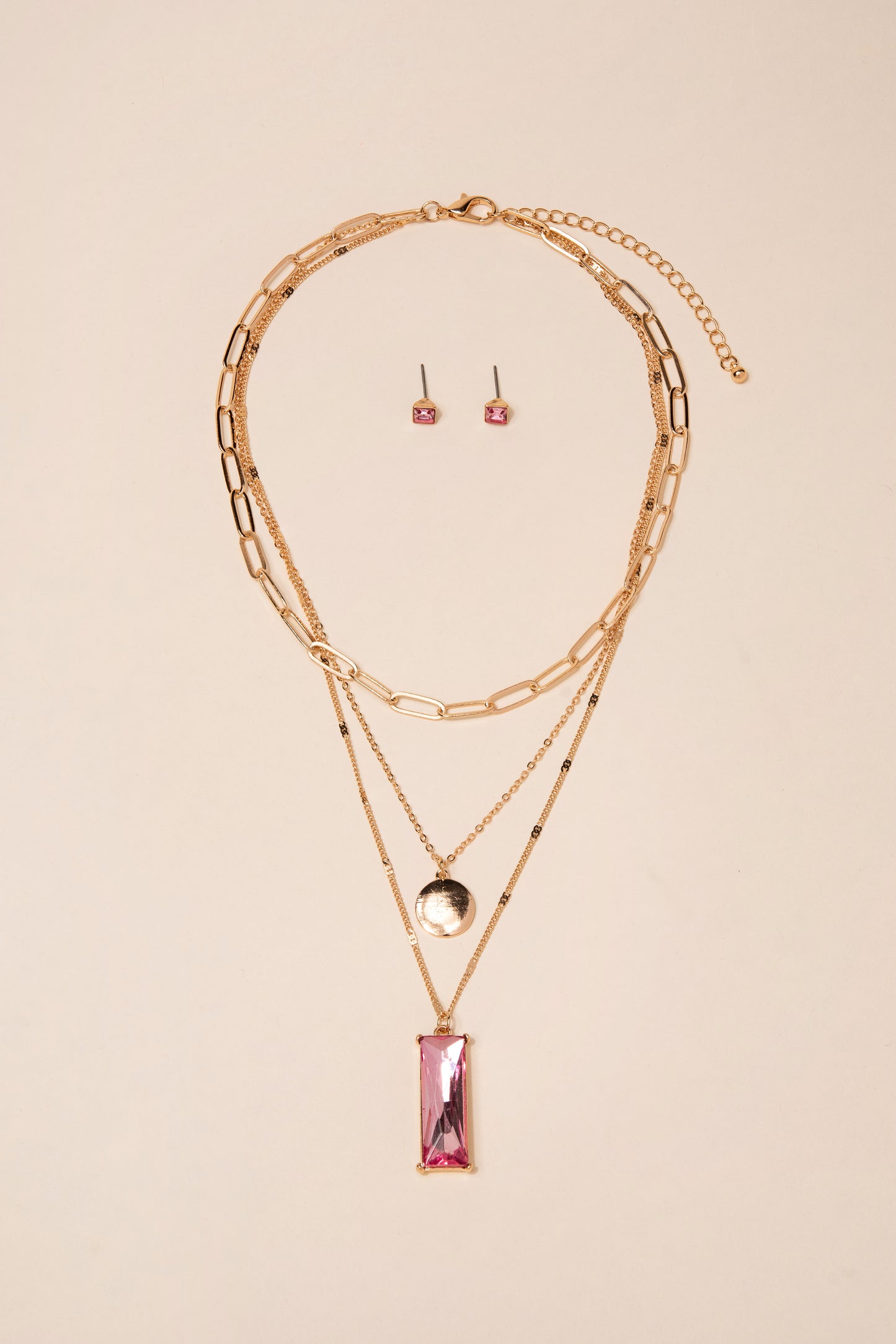 Layered Chain, Disk, and Stone Set