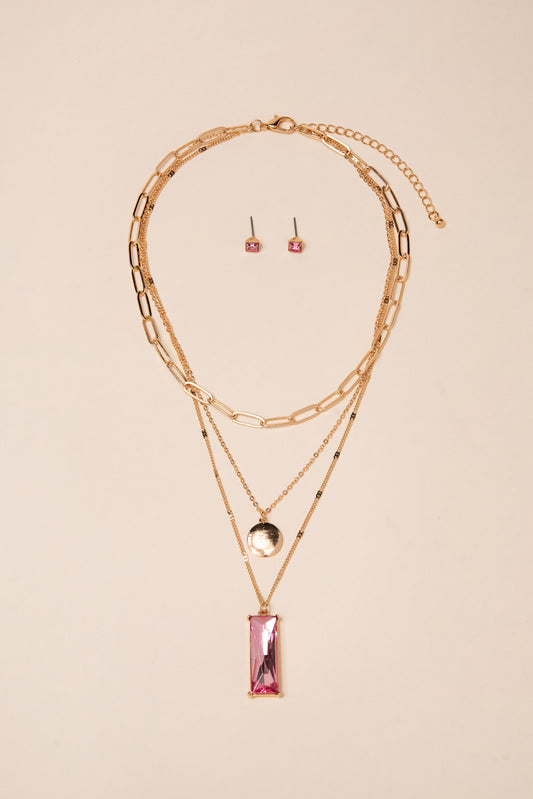 Layered Chain, Disk, and Stone Set