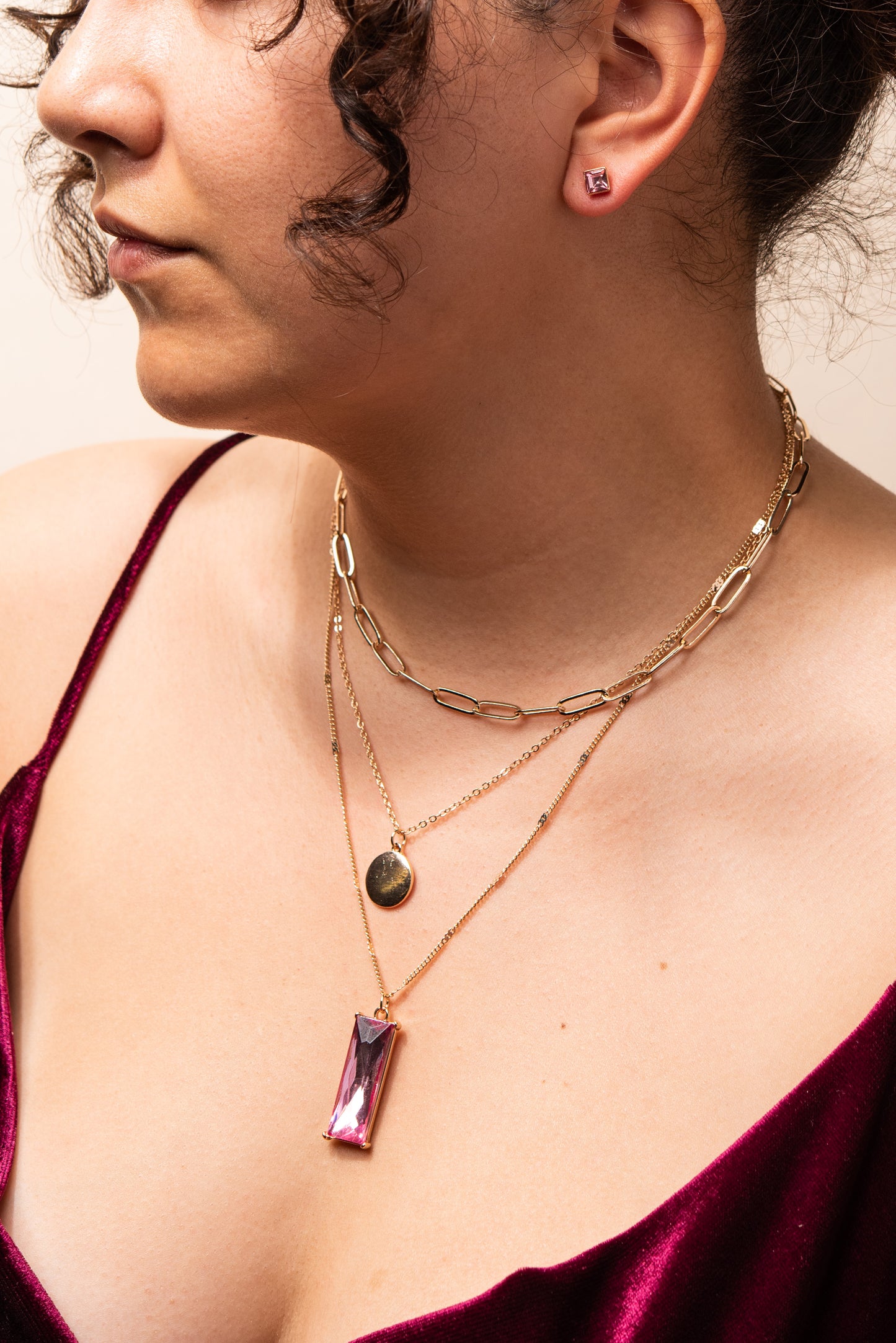 Layered Chain, Disk, and Stone Set