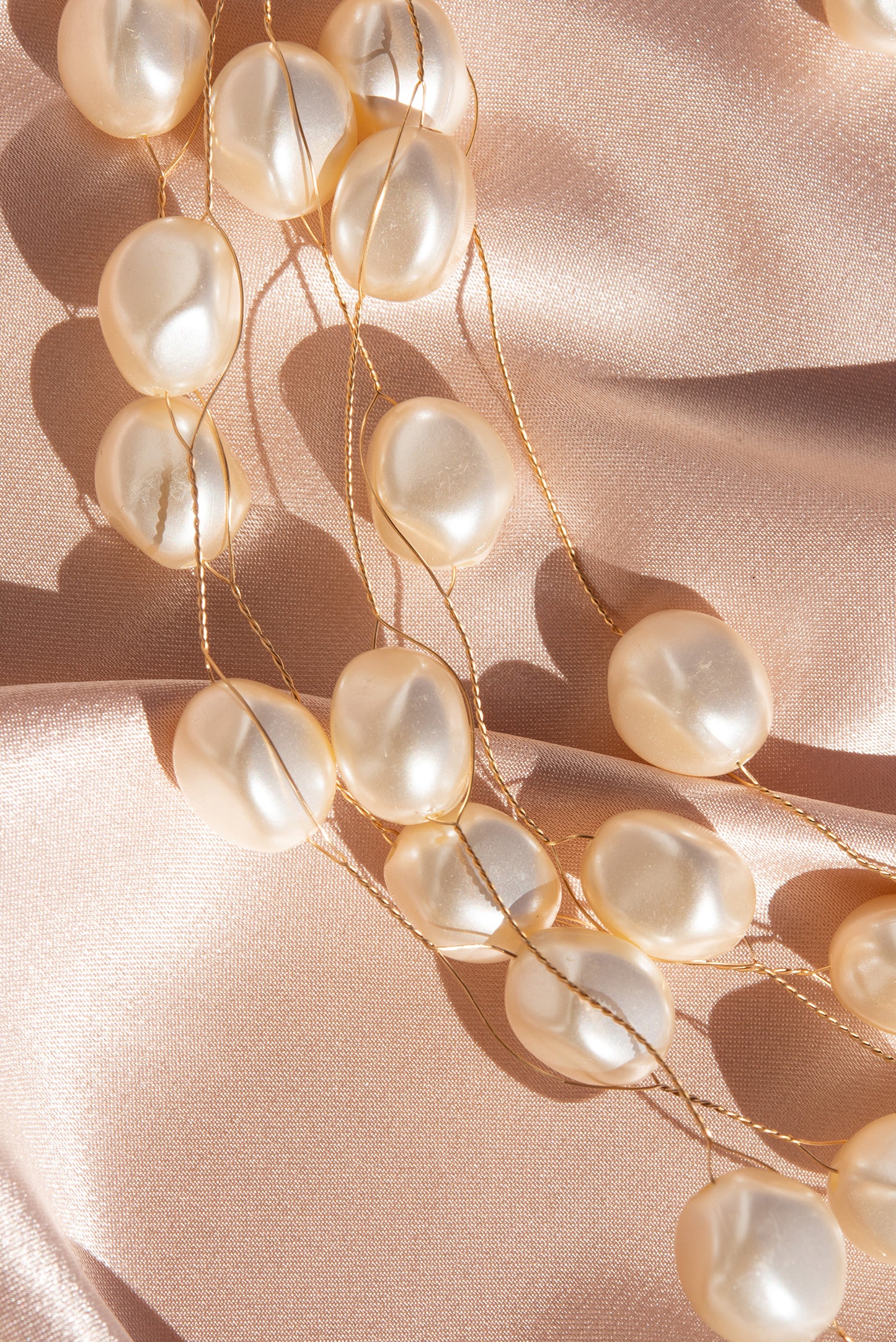 Evelyn Layered Large Pearl Necklace & Earring Set