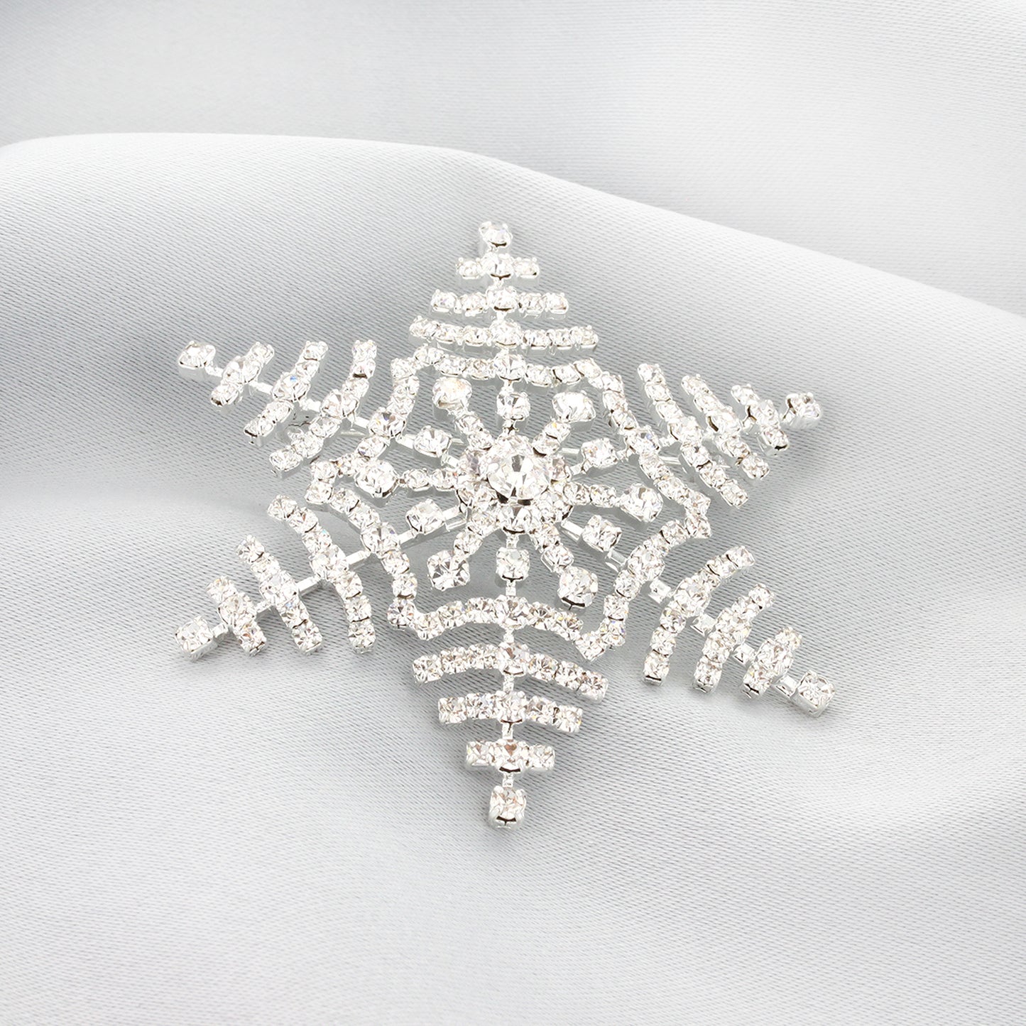 Valentina Snowflake Rhinestone Brooch