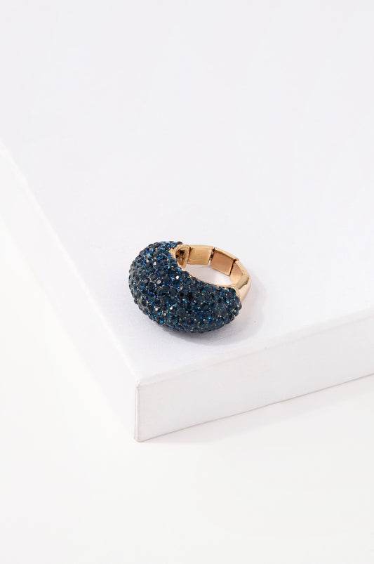 Kimia Rhinestone Cashew Ring