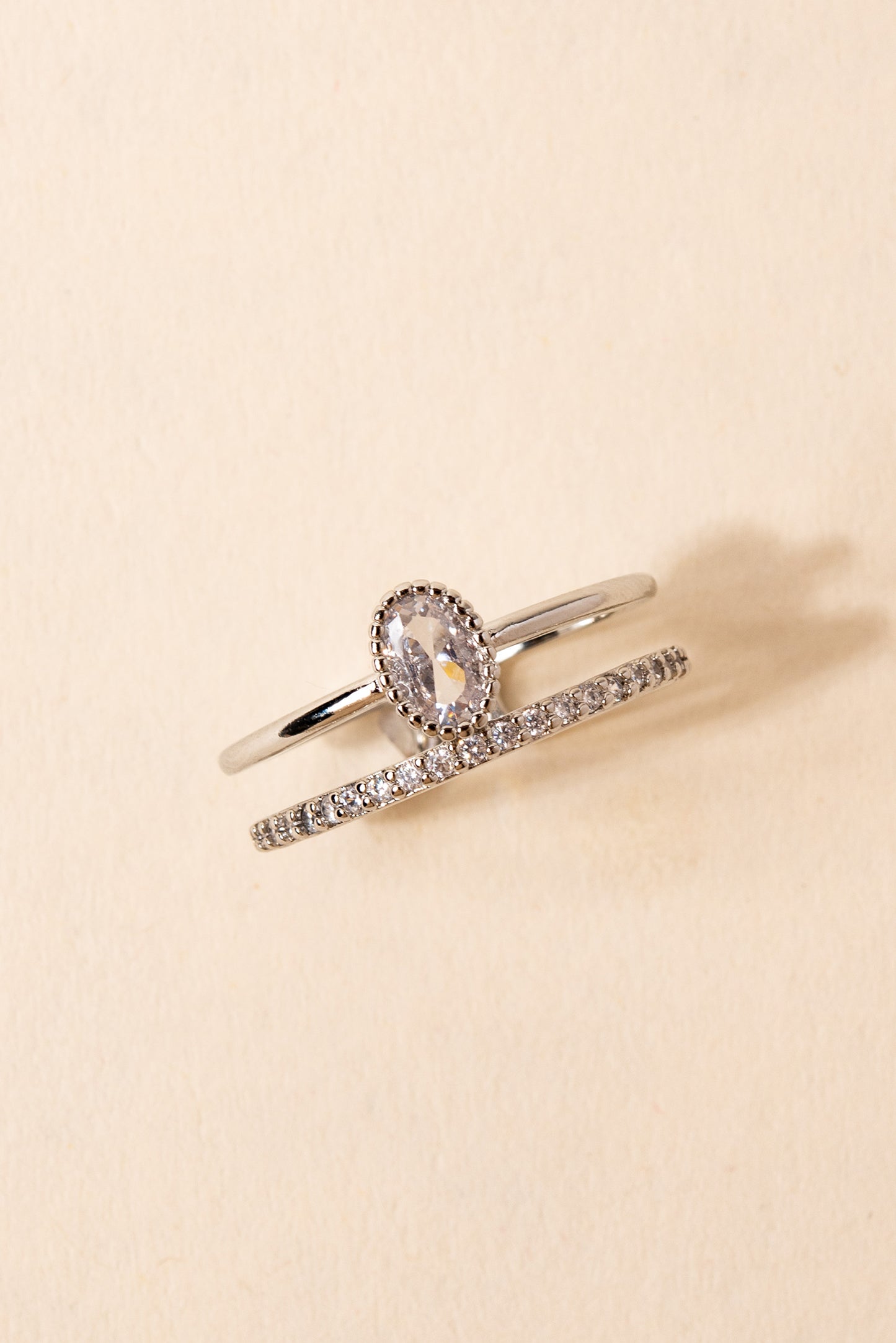 Carina Stone and Line Cuff Ring