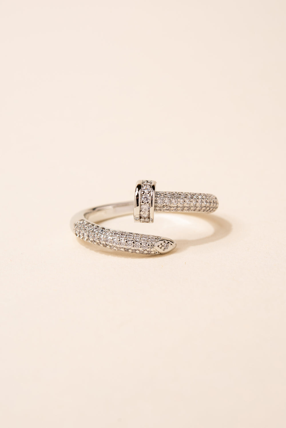 CZ Pave Encrusted Nail Ring