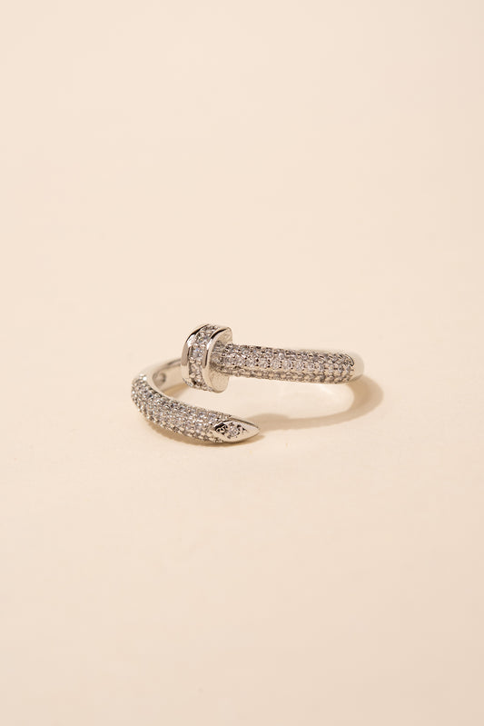 CZ Pave Encrusted Nail Ring