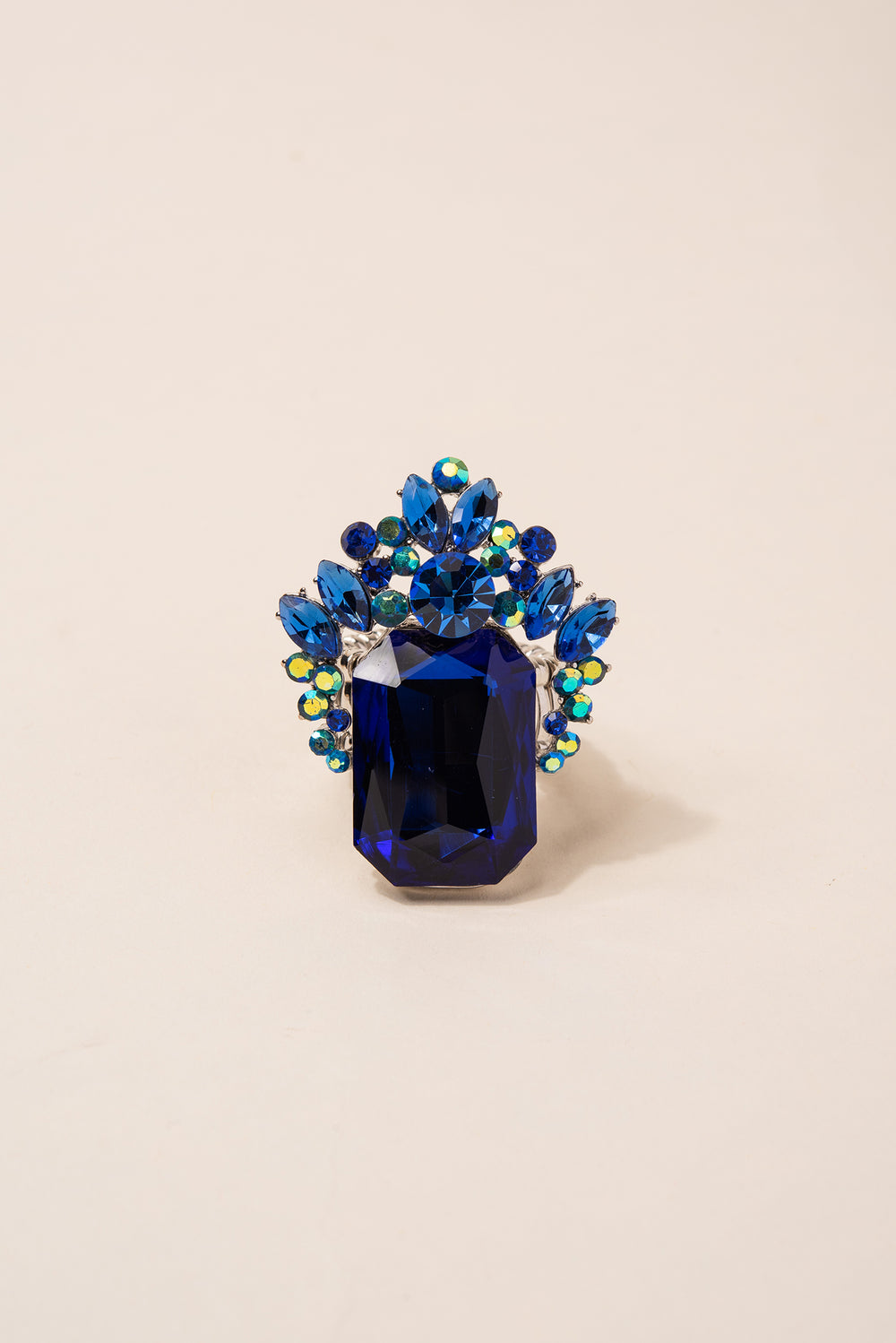 Calista Crown Rhinestone Stretch Ring