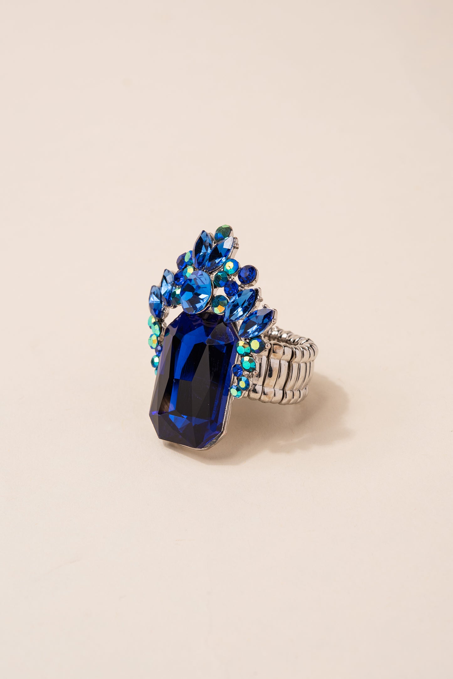 Calista Crown Rhinestone Stretch Ring