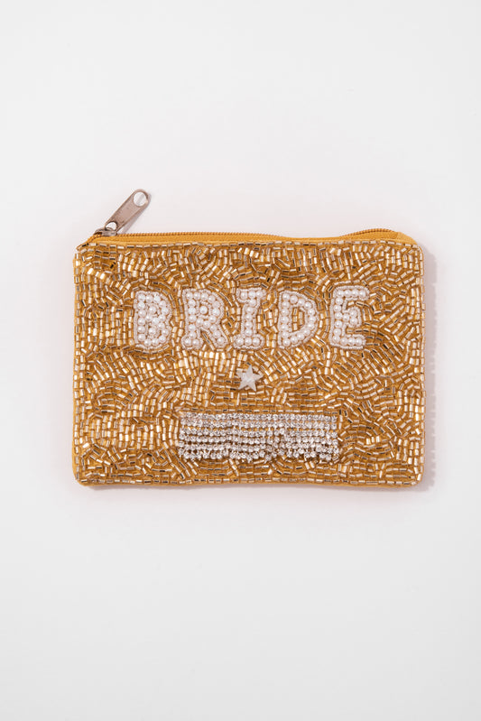 Beaded Bride Rhinestone Star Coin Purse