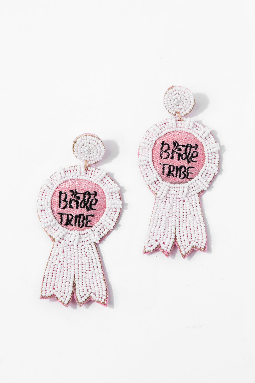 BRIDE TRIBE Ribbon Earrings | White