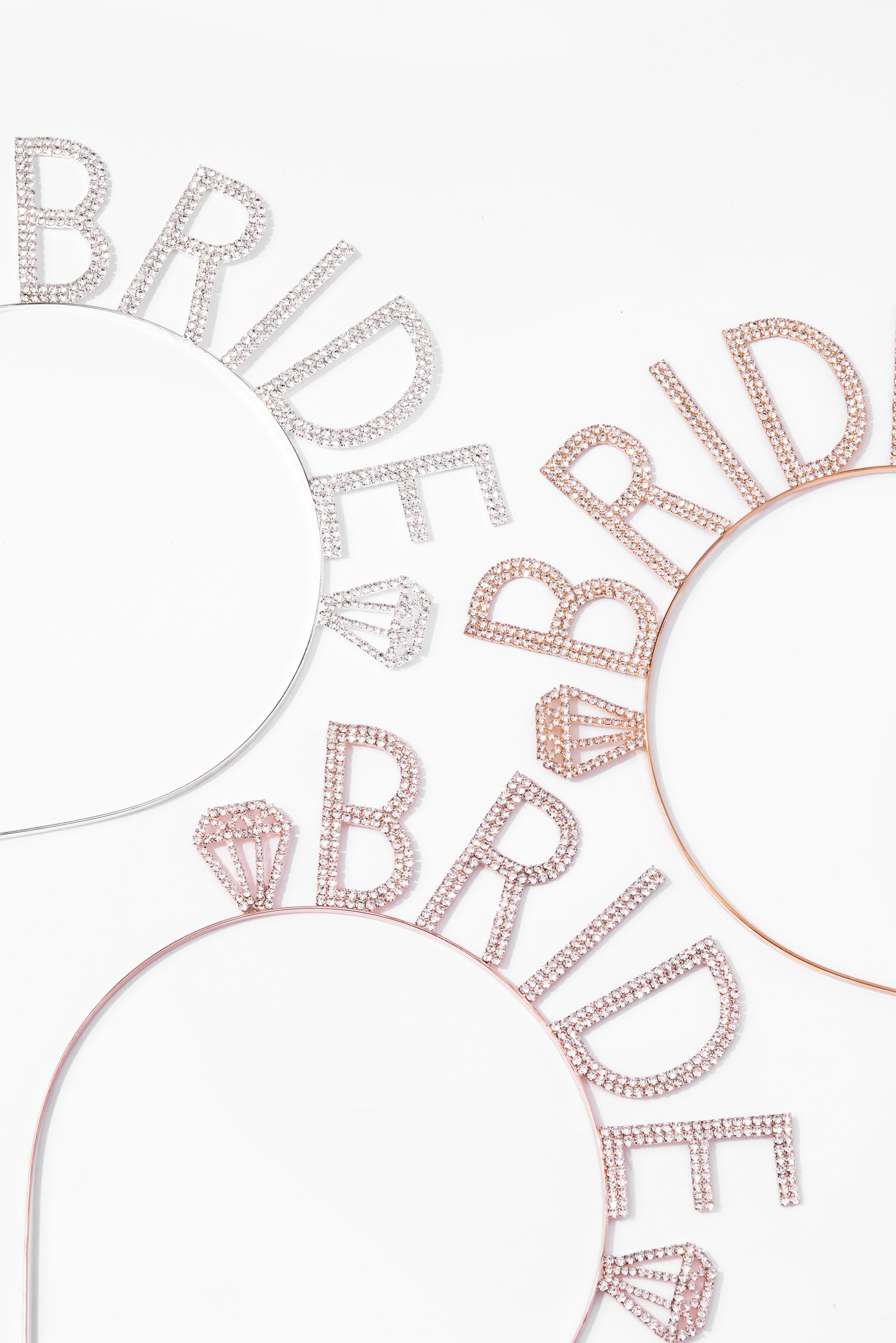 BRIDE and Diamonds Headband | Rose Gold