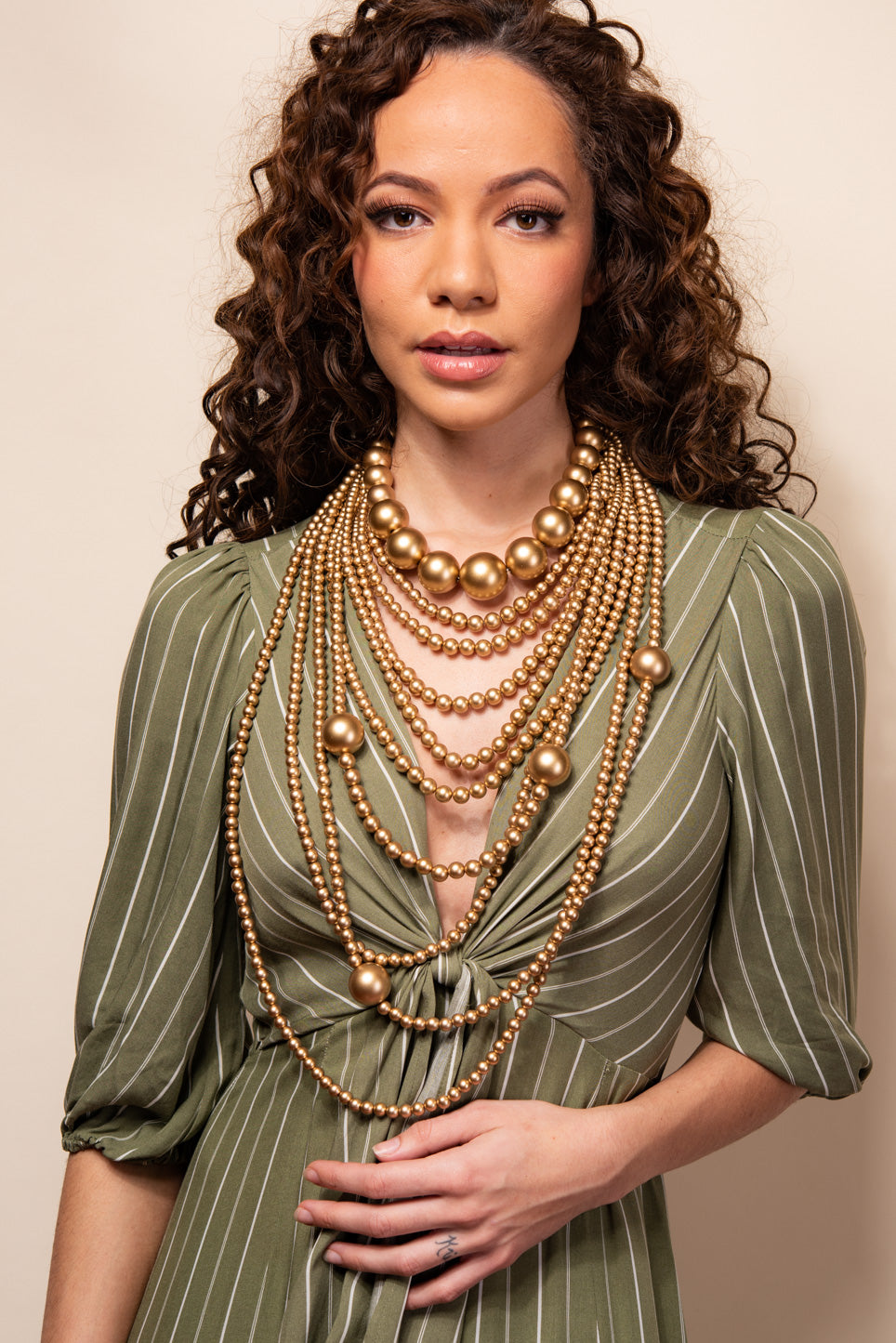 Juliana Multi-Layer Statement Pearl Necklace & Earring Set