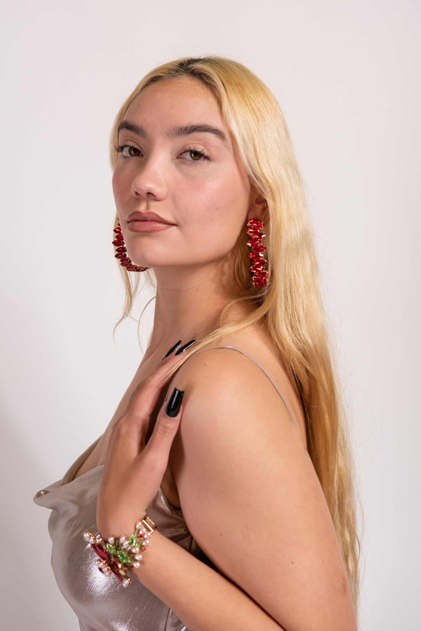Darcie Rhinestone Clasp Earrings