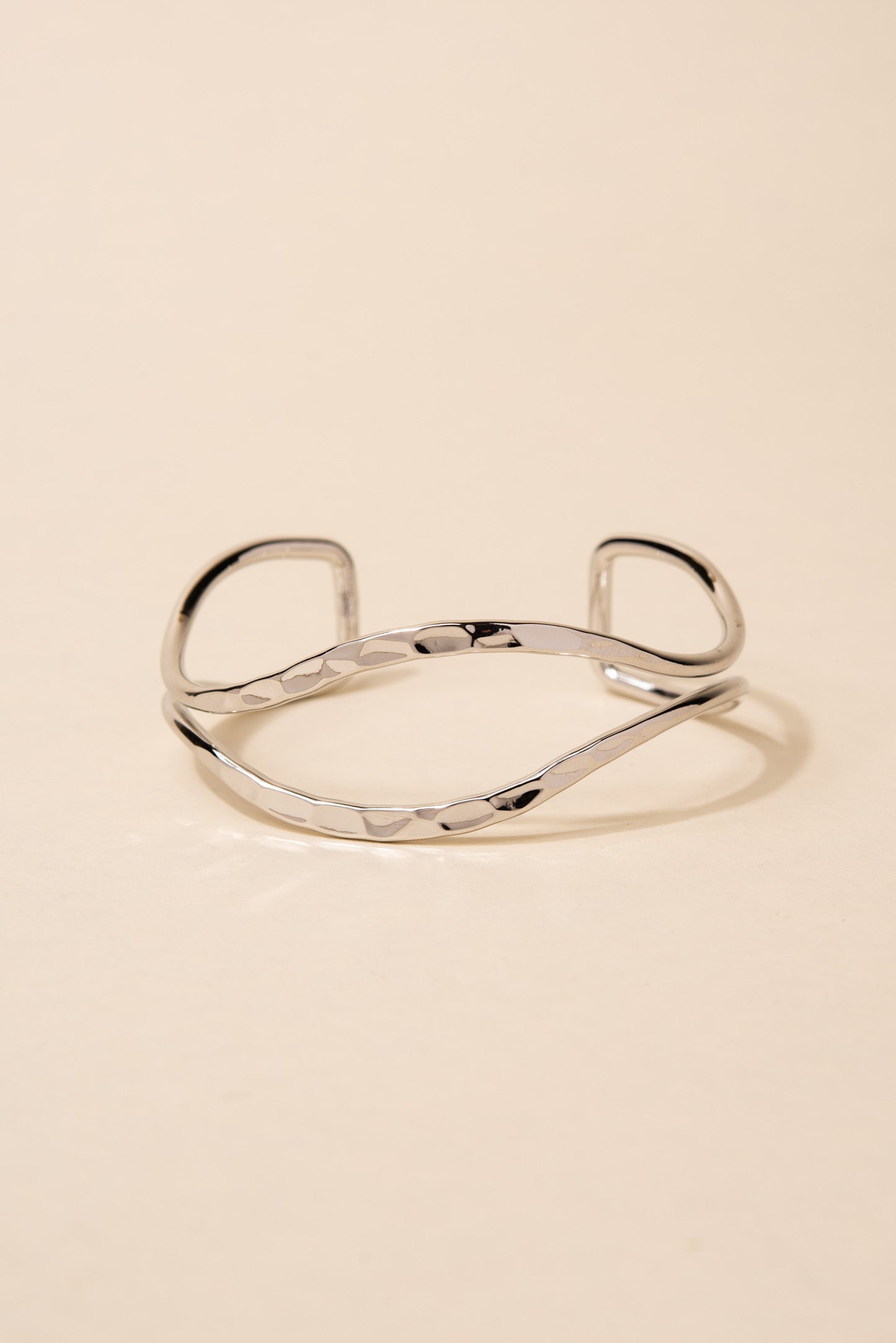 Delphine Open Eyelid Cuff Bracelet - Silver