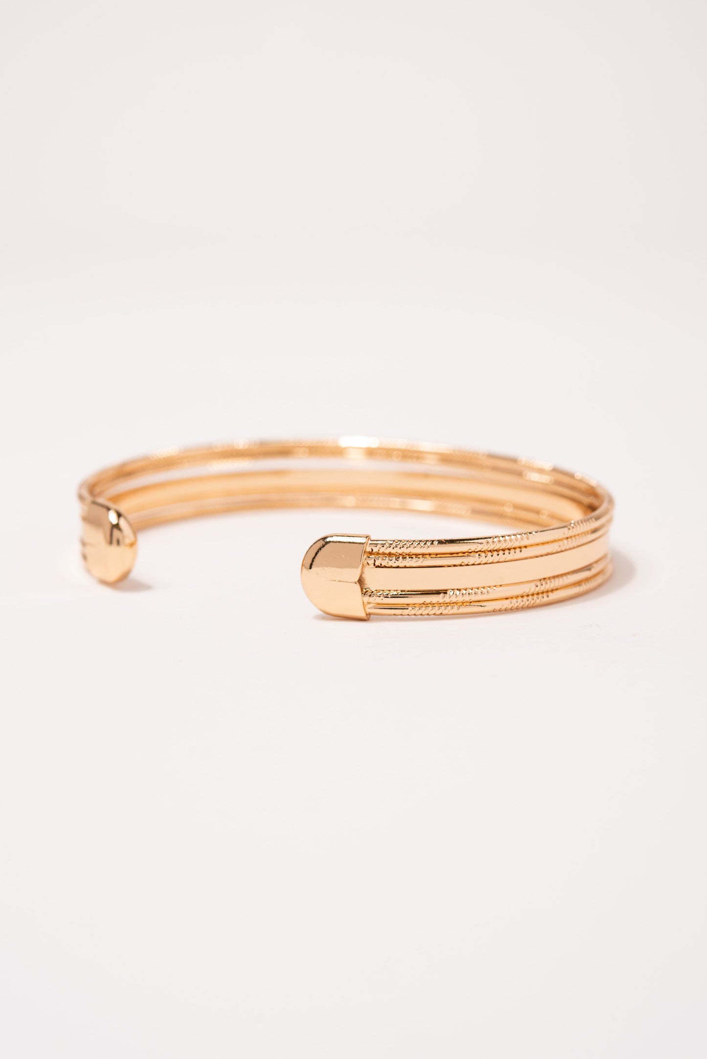 Haillee Rhinestone Cuff Bracelet - Gold