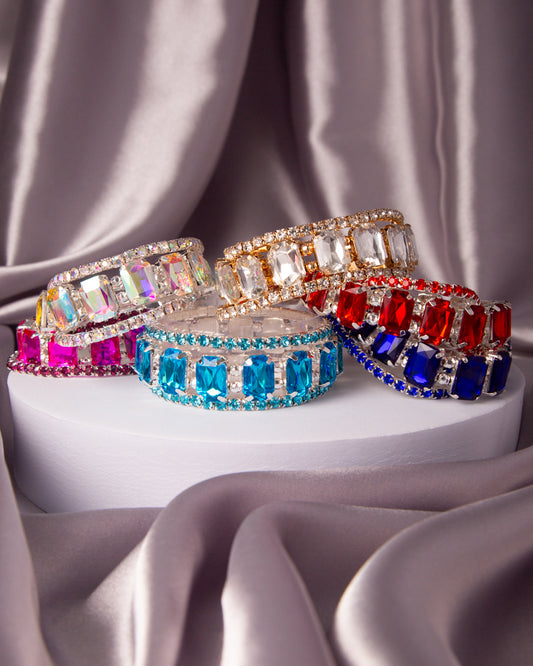 Lyanna Multi-Cut Prong-Set Crystal Bracelet Set