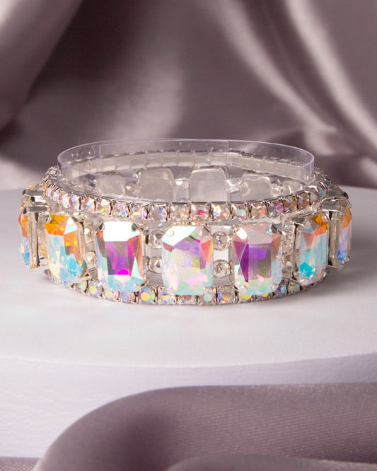 Lyanna Multi-Cut Prong-Set Crystal Bracelet Set | Multicolor
