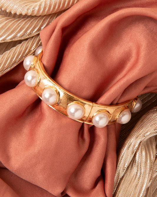 Camila Pearl Embellished Stretch Bangle Bracelet