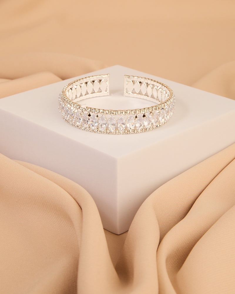 Chole Marquise Cut Rhinestone Embellished Cuff Bracelet