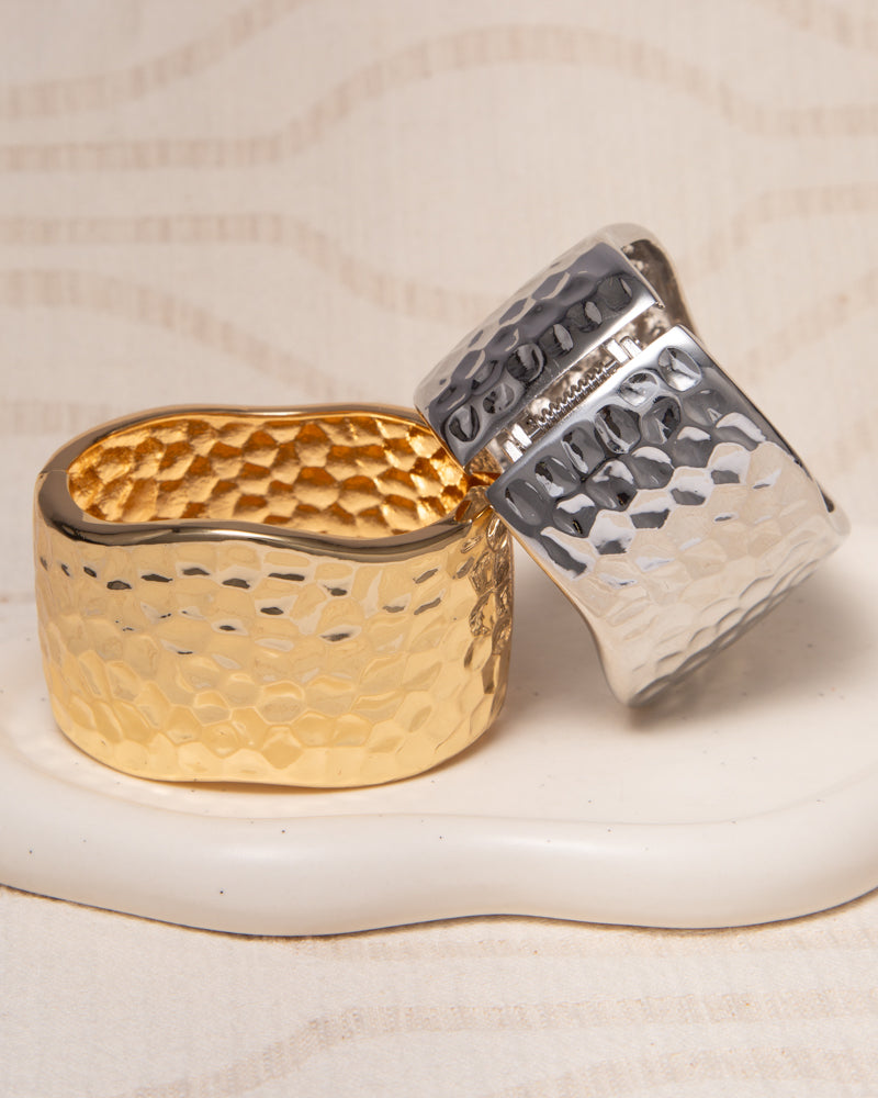 Joelle Hammered Finish Bangle Bracelet