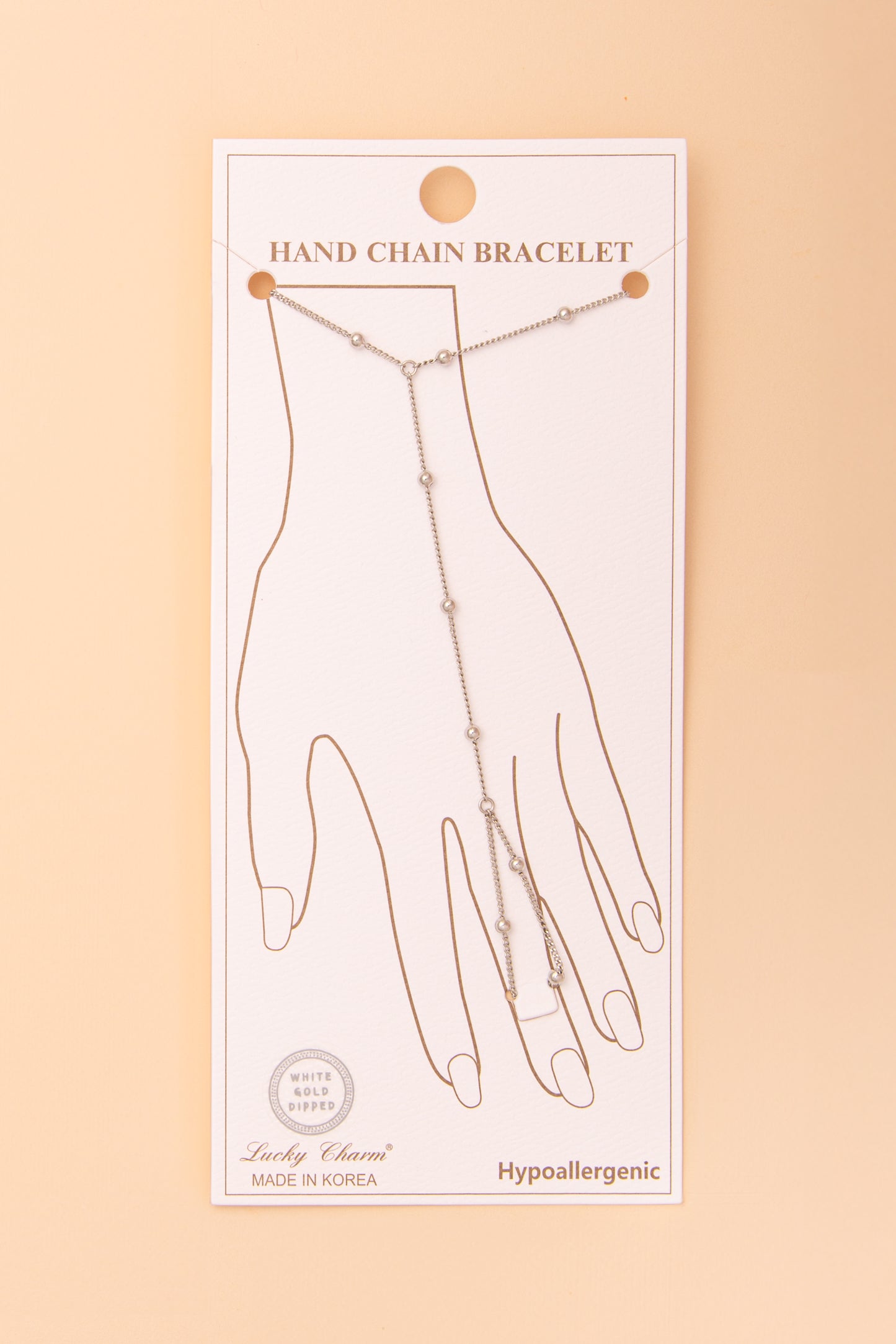 Anna Gold-Plated Rope-Style Hand Chain Bracelet