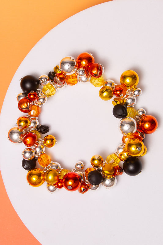 Olivia Halloween Theme Stretch Beaded Bracelet with Mini Charms