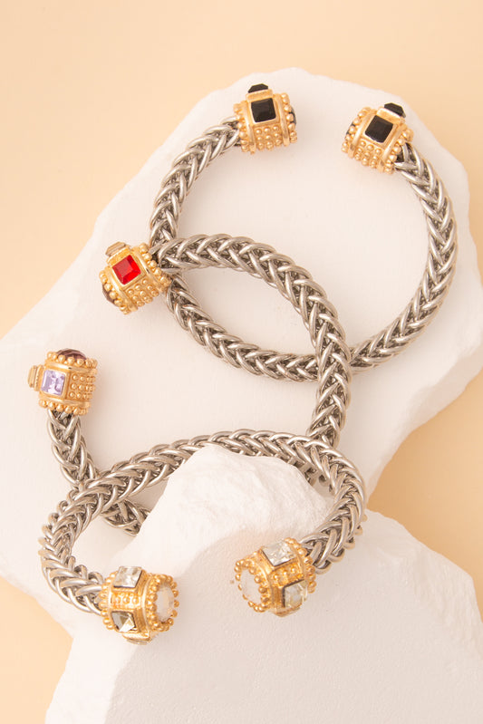 Harper Twisted Metal Cuff Bracelet with Gold Tone