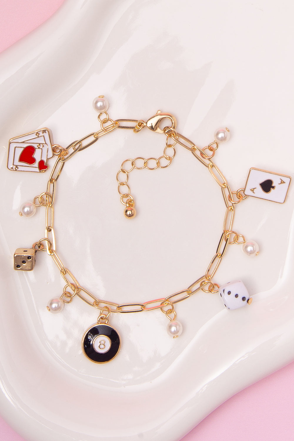 Chole Game Night Multi-Charm Chain Bracelet