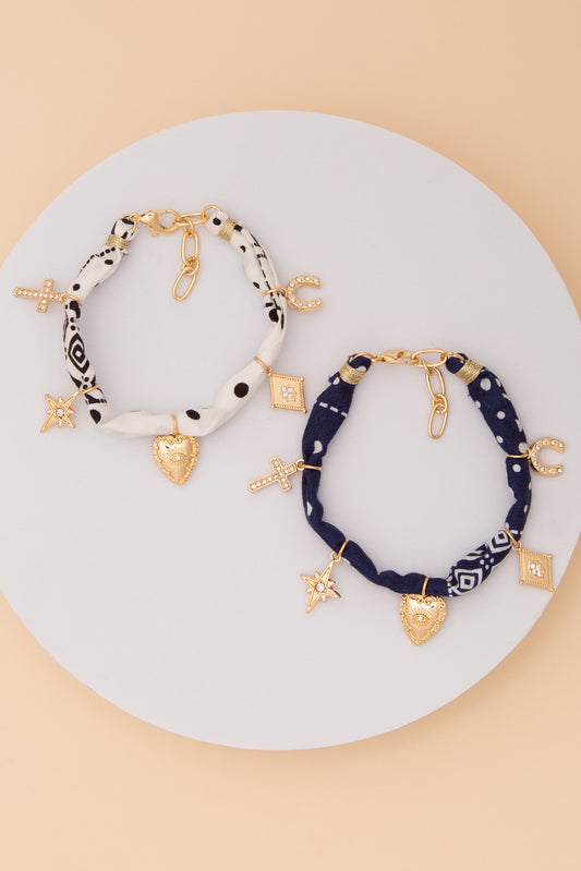 Emily Bandana Western Charm Bracelet