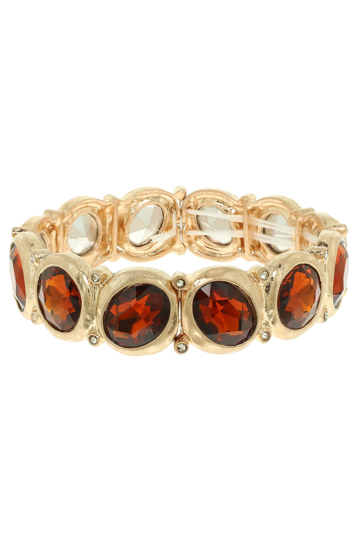 Hazel Bezel Set Crystal Stretch Bracelet