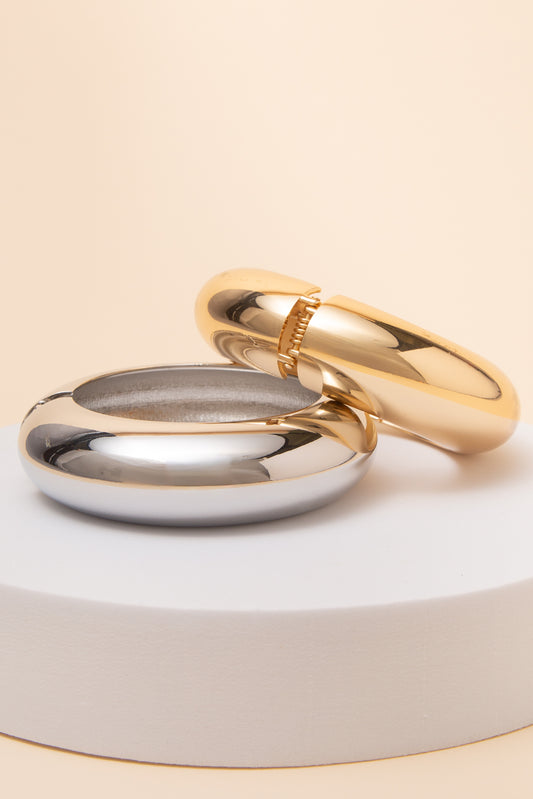 Gabriella Polished Dome Hinge Bracelet