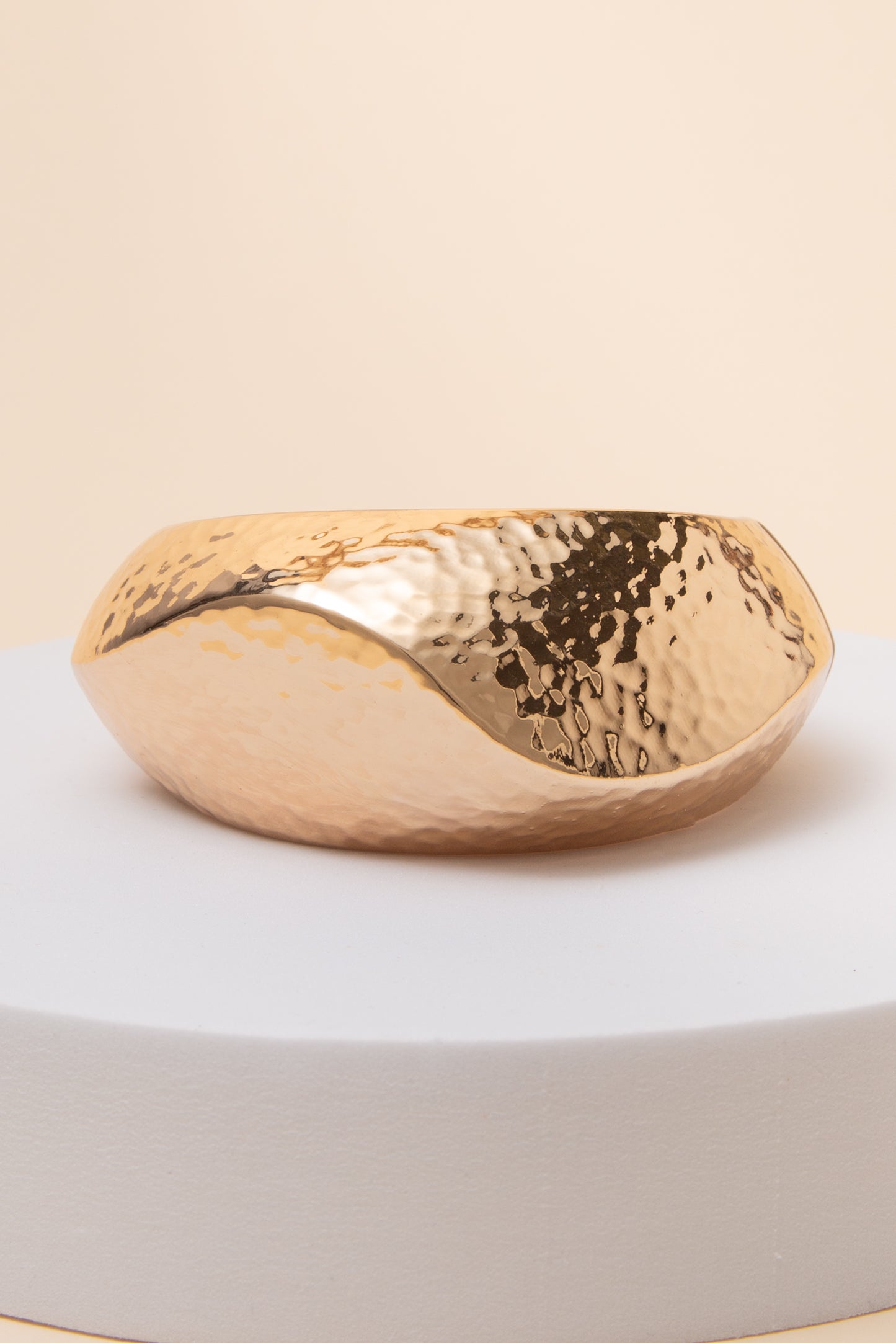 Julia Hammered Faceted Hinge Bracelet