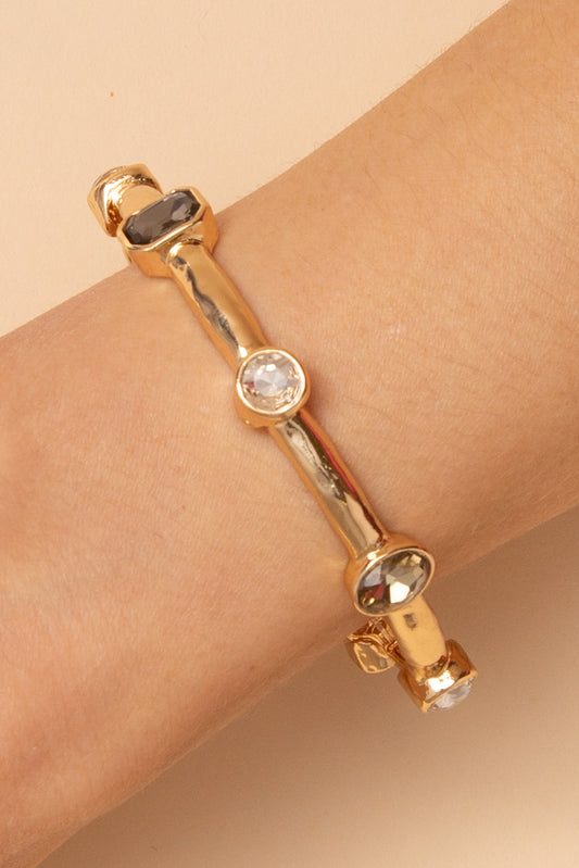 Stella Oval Cut Crystal Bracelet | Grey