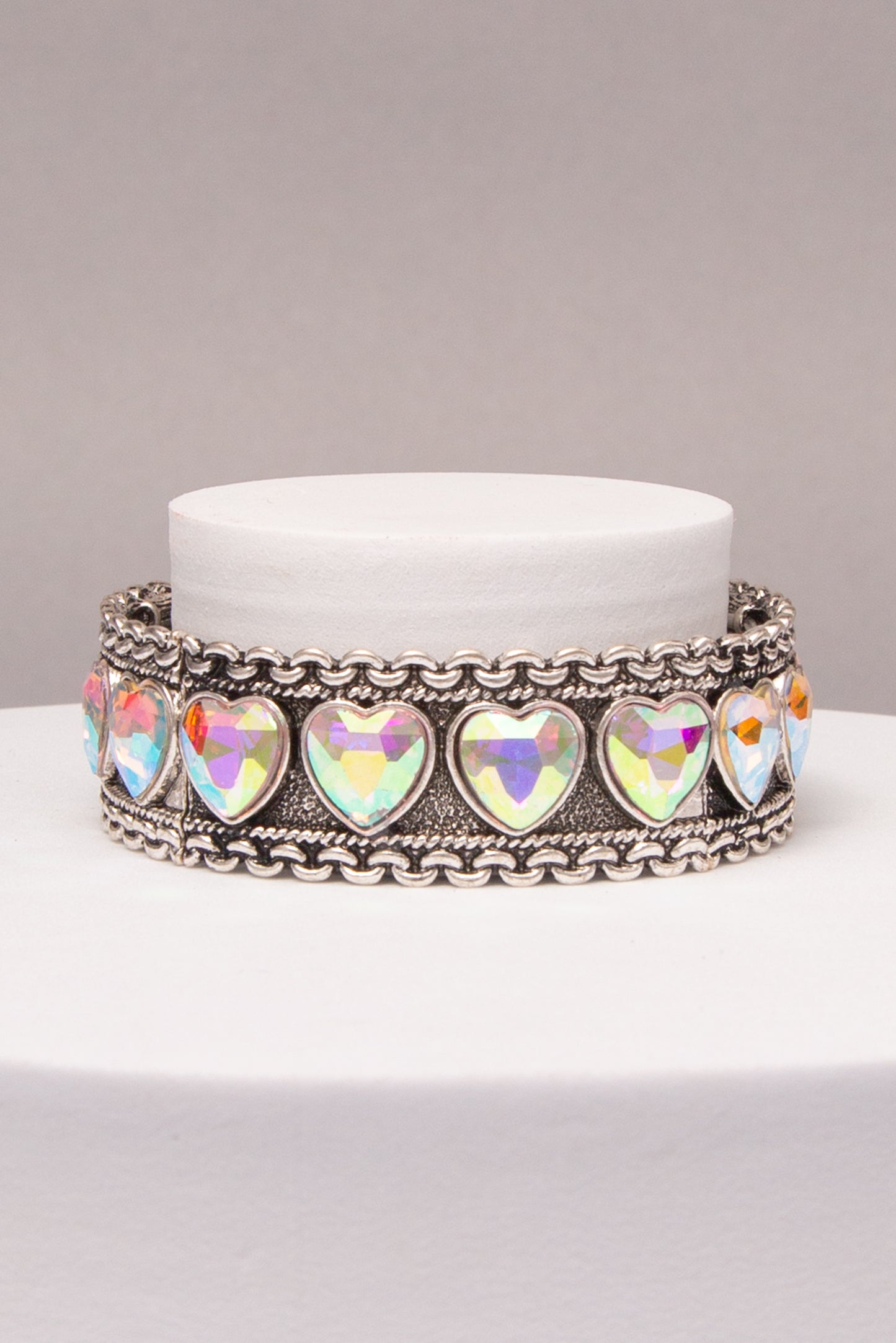 Isabelle Western Heart Stretch Bracelet | Iridescent