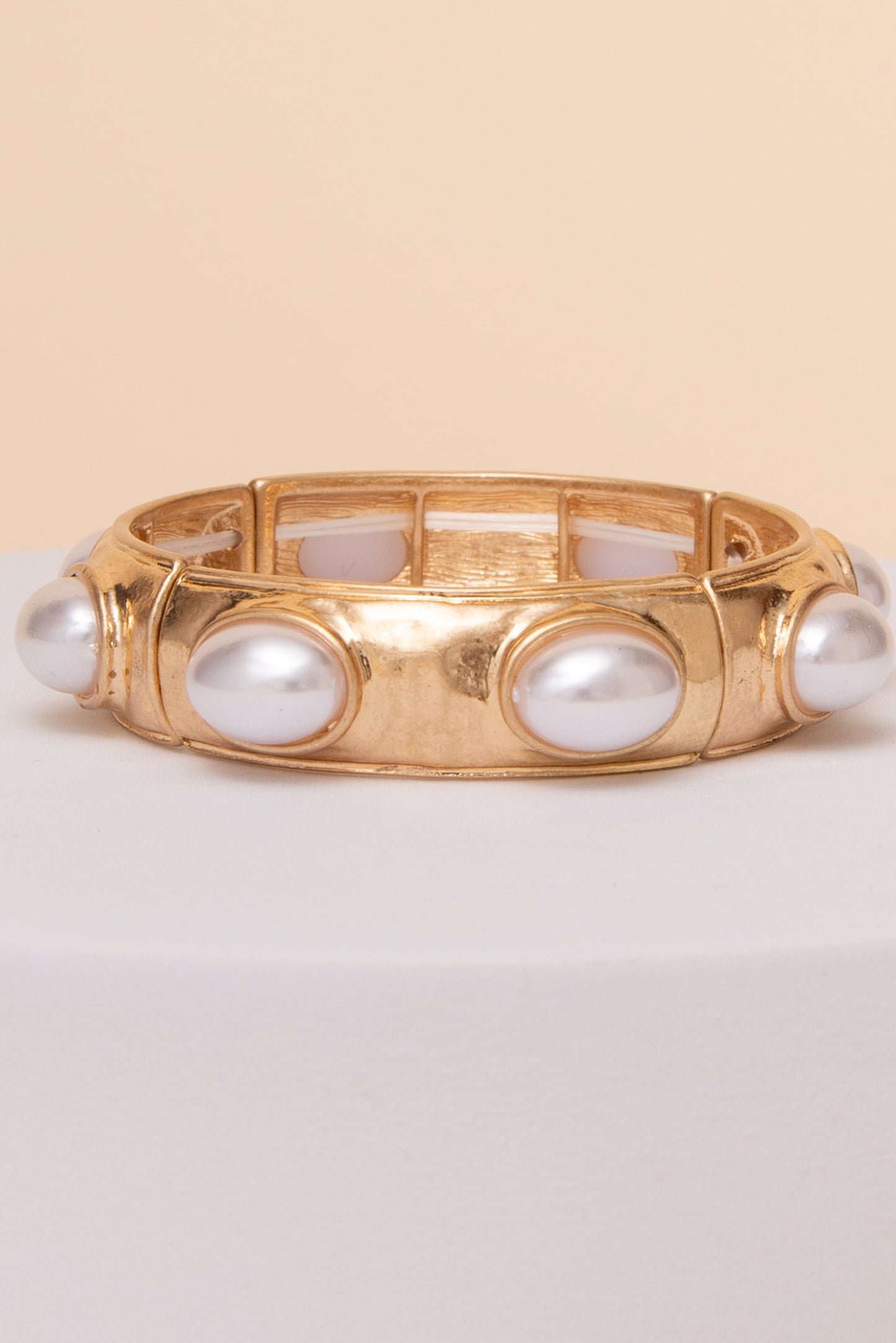 Sophie Hinge Bangle Bracelet with Oval Stone Accents