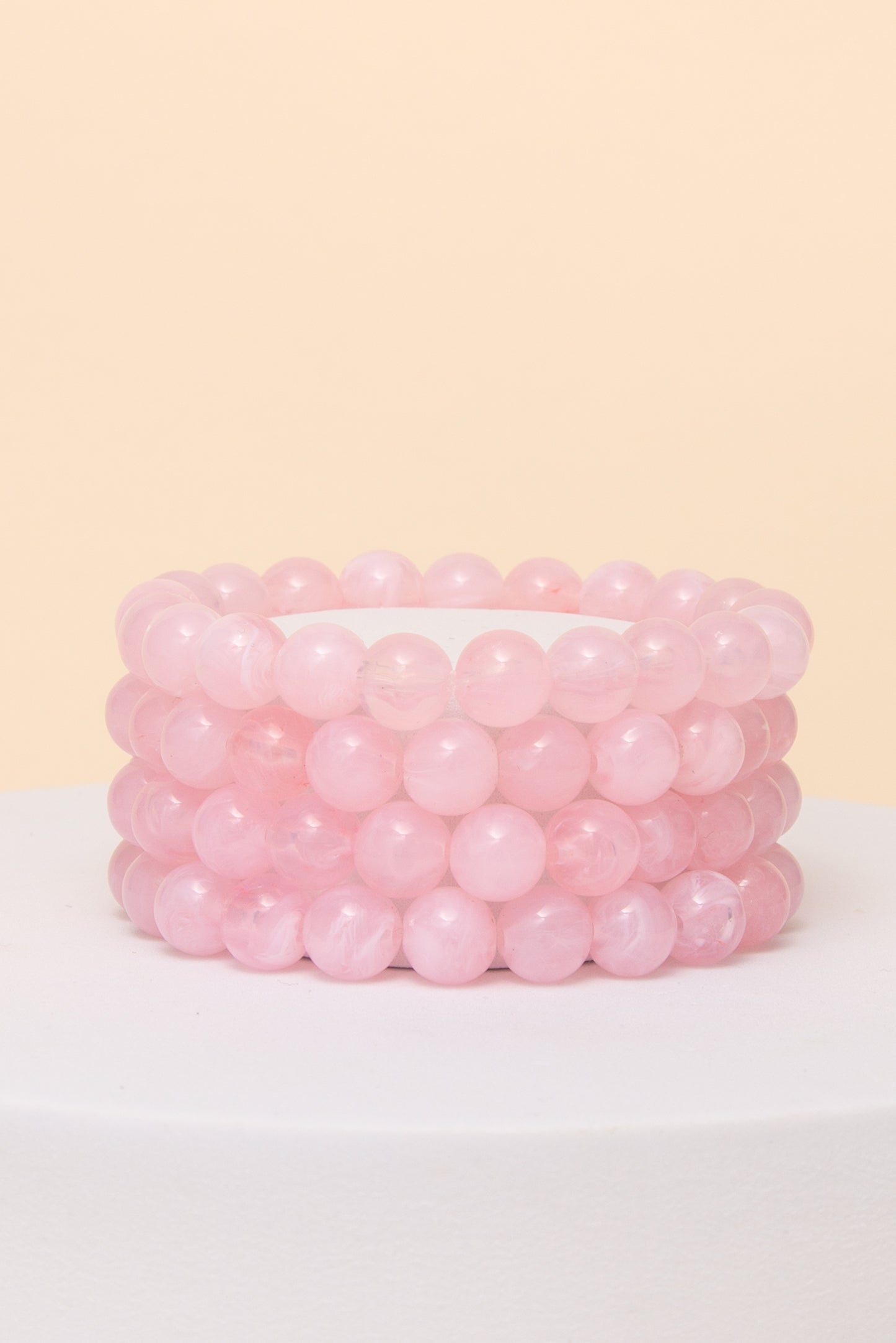 Sienna 4 PC Marbled Pearl Bead Stretch Bracelet Set