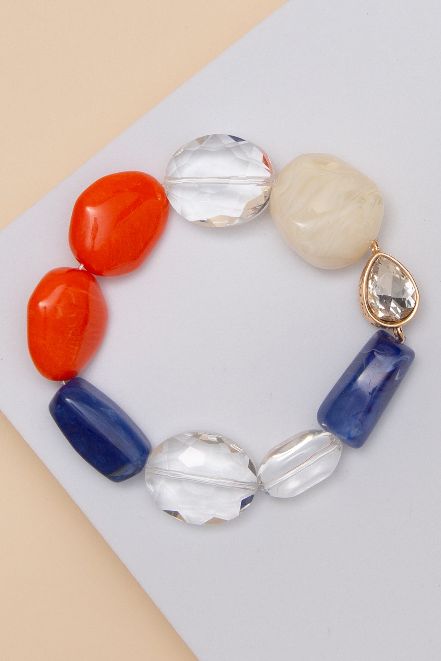 Gabriella Multicolor Mixed Bead Stretch Bracelet