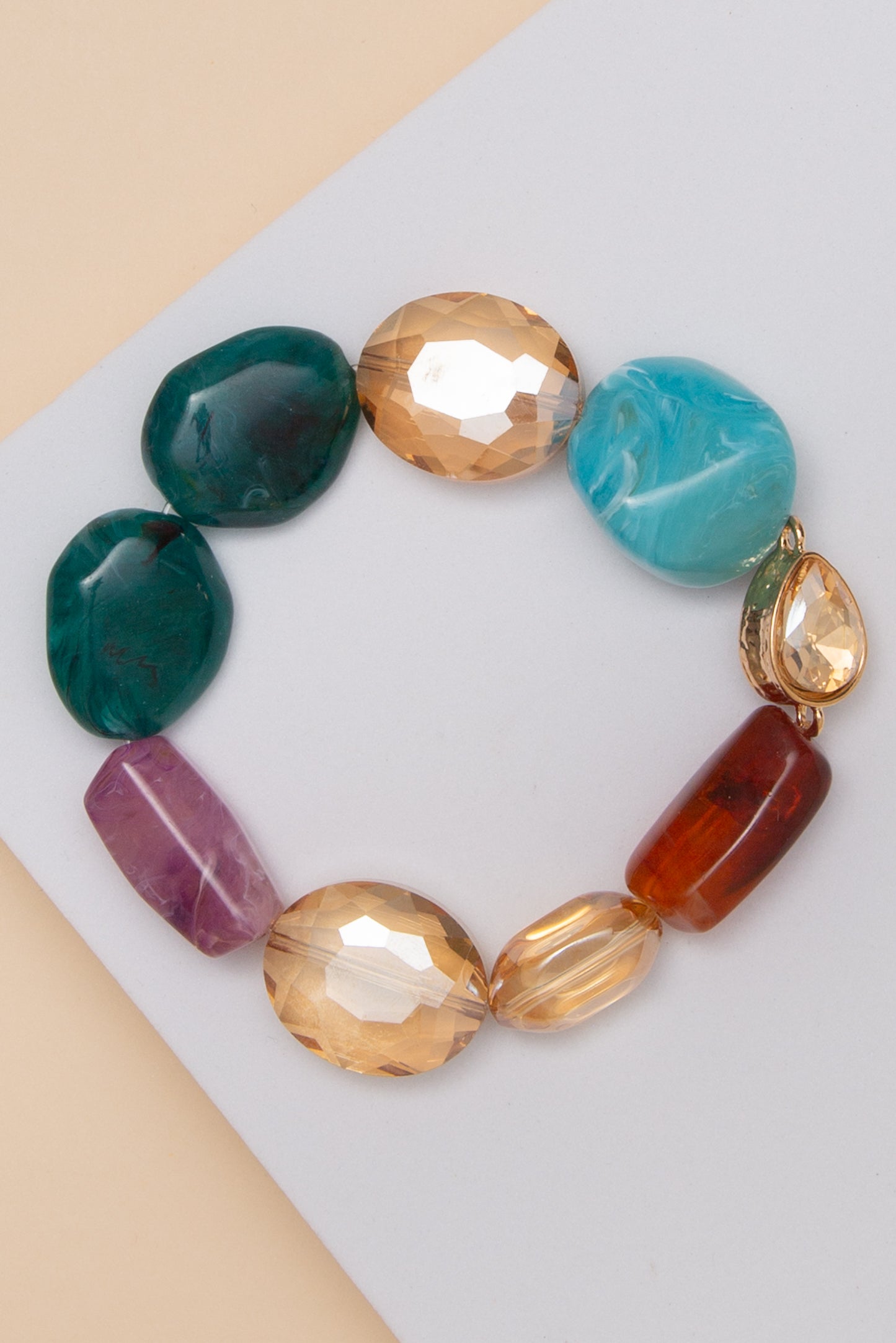 Gabriella Multicolor Mixed Bead Stretch Bracelet