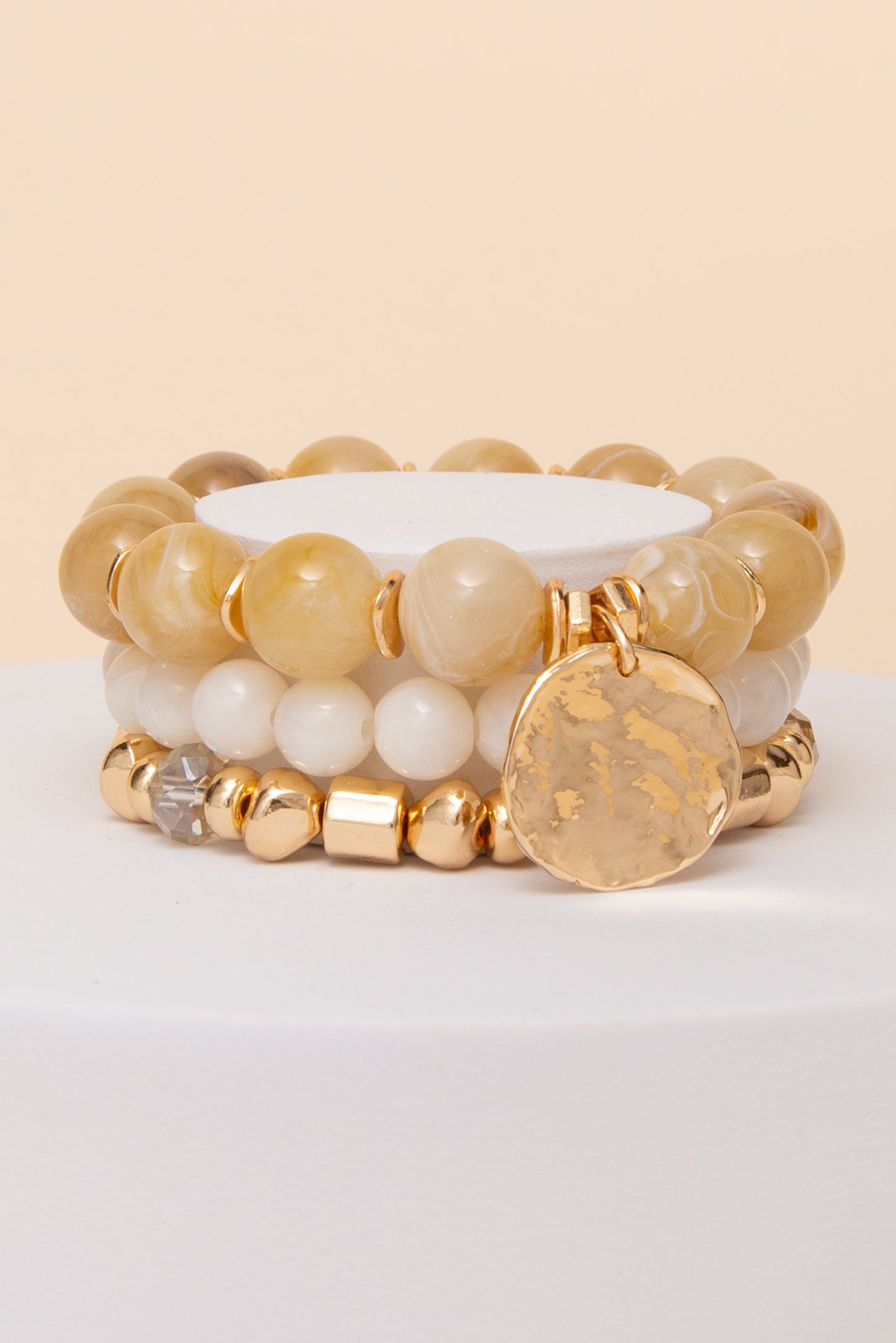 Hallie Multi Piece Stretch Bracelet Set with Charm Accents