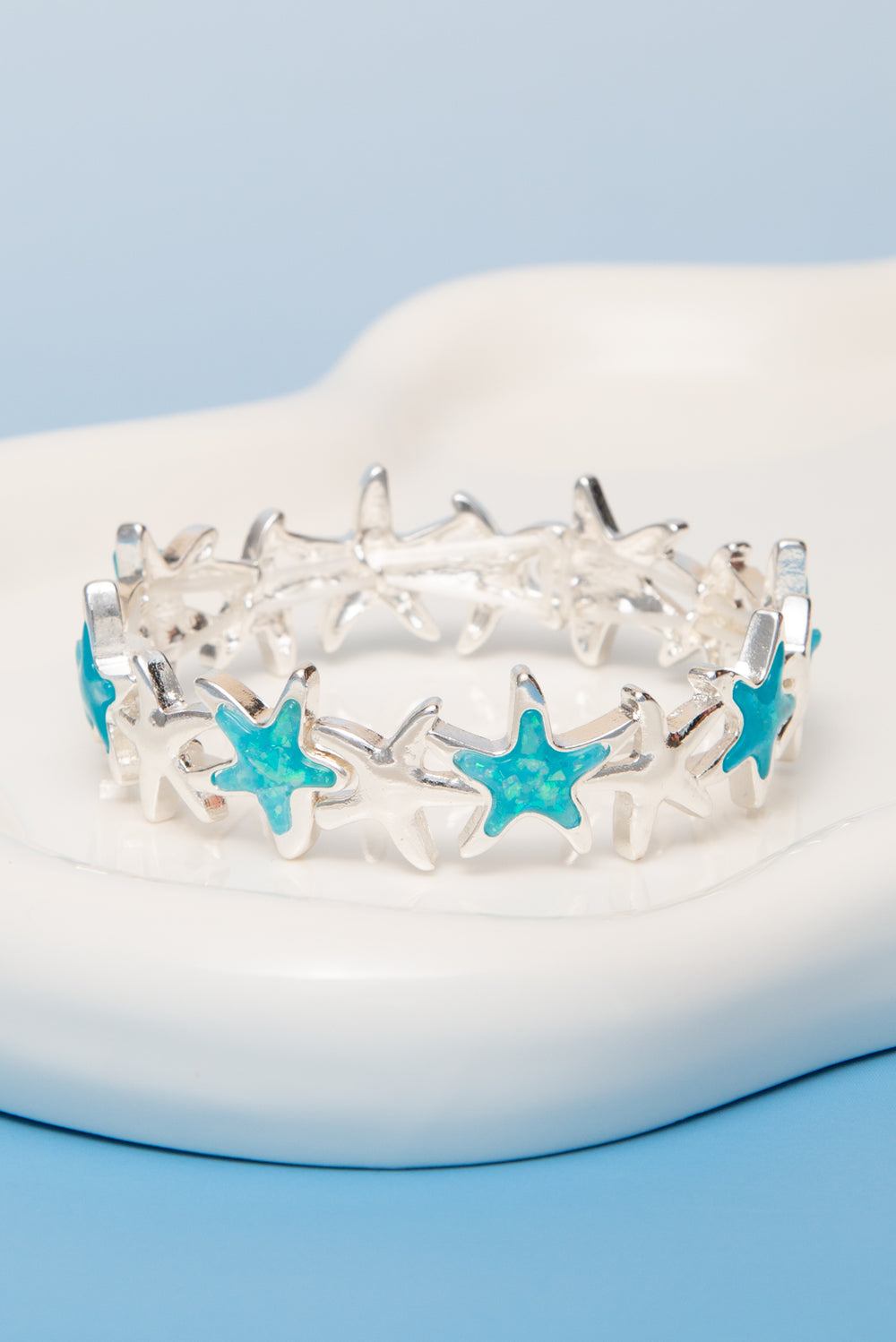 Victoria Polished Opal Starfish Stretch Bracelet