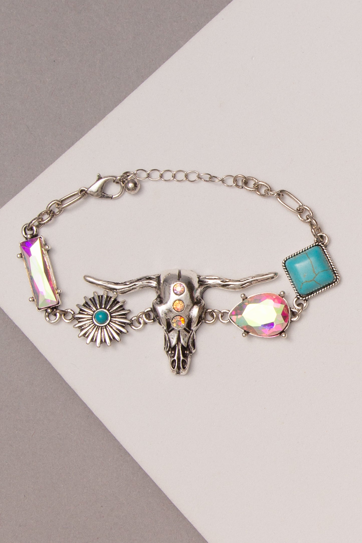 Rebecca Western Semi Stone Steerhead Bracelet