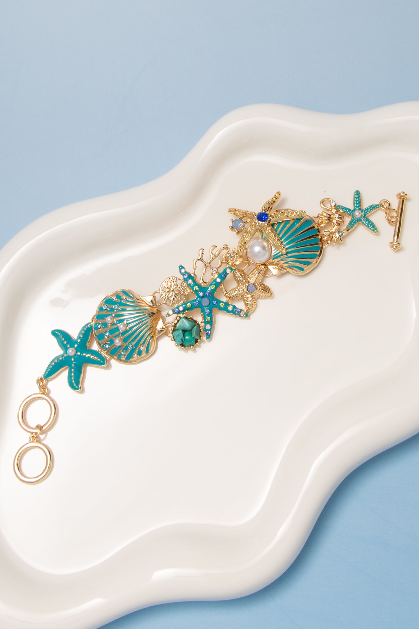 Bonnie Starfish Seashell Toggle Bracelet