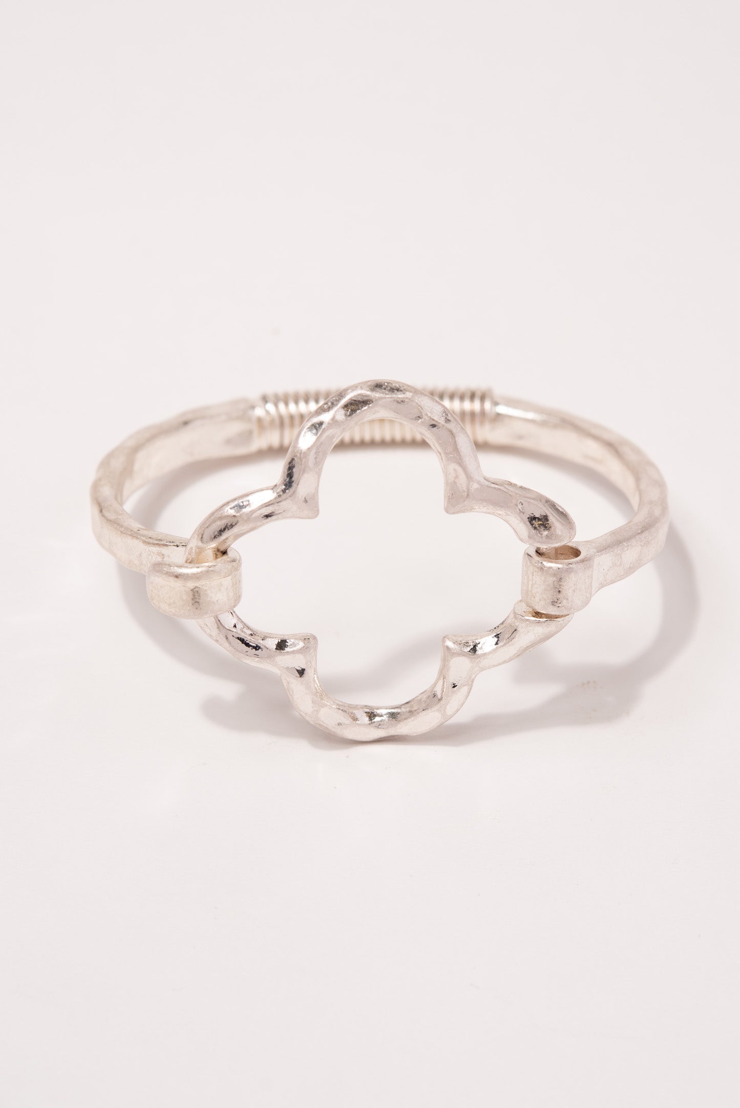 Delia Clover Metal Cuff Bracelet