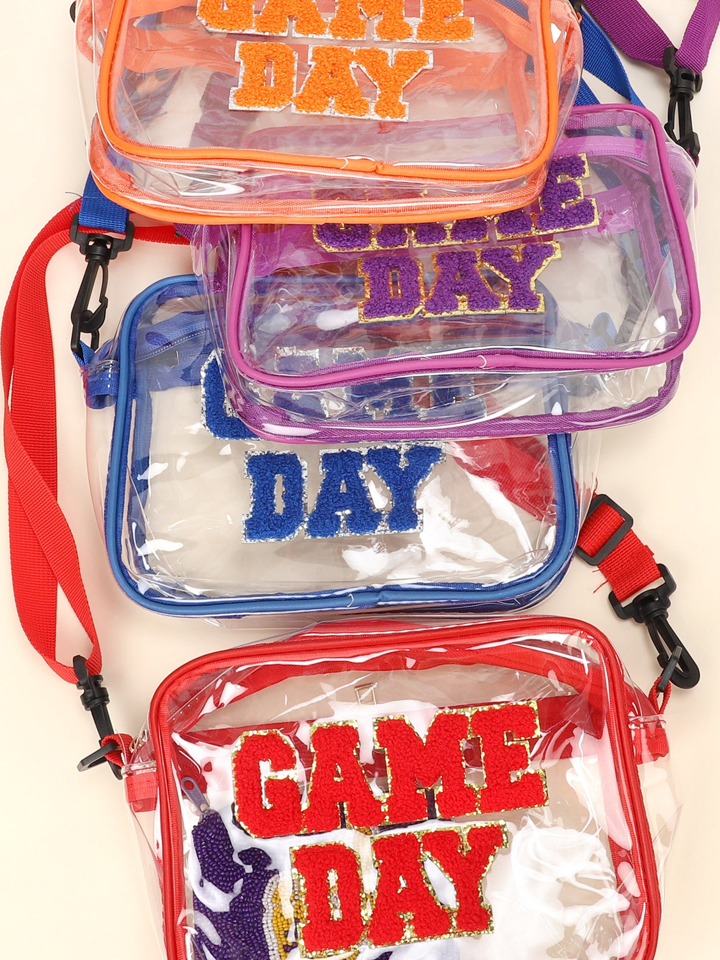 Megan Game Day Clear Transparent Crossbody Bag